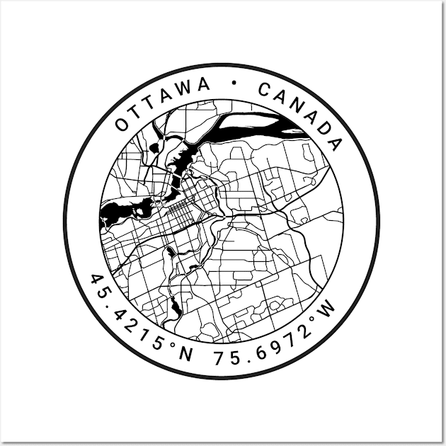 Ottawa Map Wall Art by Ryan-Cox